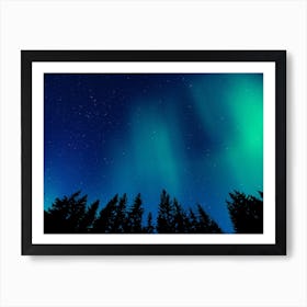 Aurora neon landscape #3 Art Print