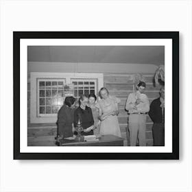 Farmers And Wives Singing At The Literary Society, Pie Town, New Mexico By Russell Lee Art Print