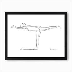 Balancing Stick Pose Complete Art Print