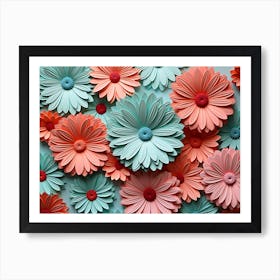 Paper Flower Wall Art 4 Art Print