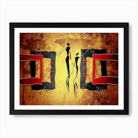 Tribal African Art Illustration In Painting Style 219 Art Print