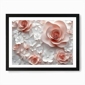 Paper Roses 13 Art Print