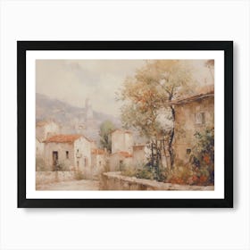 Village In The Mountains Art Print