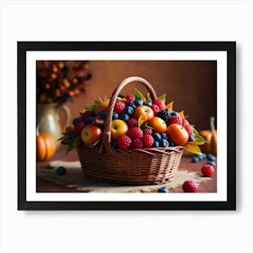 Basket Of Berries Art Print