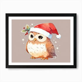 Christmas Owl 13 Art Print