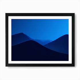 Blue Mountain Landscape Art Print