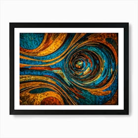 Abstract Swirl Metal Print Art Print