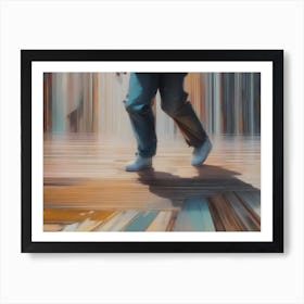 Abstract 'Walking' Art Print