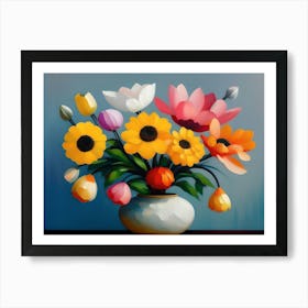 Contemporary flowers 2 Art Print