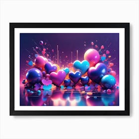 Colorful Heart Creative Art Print 25 Art Print