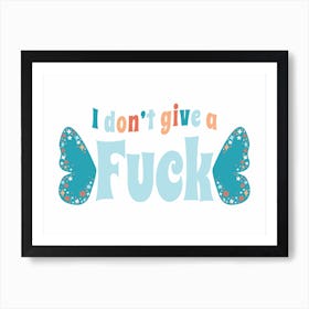 Flying Fuck Art Print - Blue Art Print