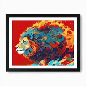 Lion dark 4 Art Print