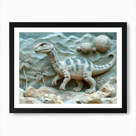 3d Dinosaur Made in Stone 2 Art Print