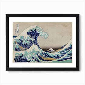 Japanese Wood Block Wave Katsushika Hokusai Art Print