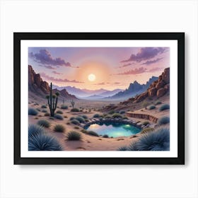 Desert Landscape 1 Art Print