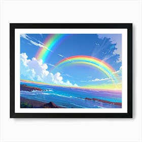 Rainbow Over The Ocean Art Print