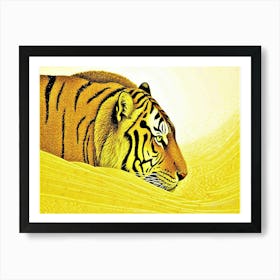 Tigercat - Gold Tiger Art Print