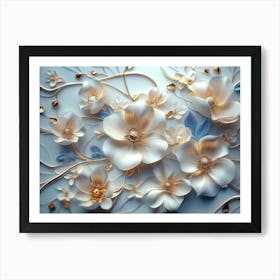 Flowers Wallpaper 8 Art Print