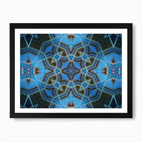 Pattern And Texture Blue Watercolor And Alcohol Ink 1 Art Print