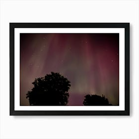 The Northern Lights in the starry sky Art Print