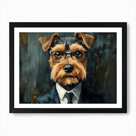 This Airedale Is All Business 1 Art Print