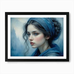 Beauty In Blue 04 Art Print