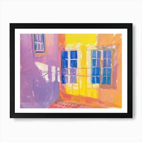 Lisbon From The Window View Painting 4 Art Print