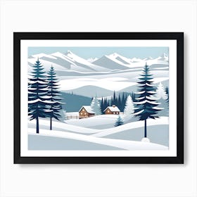 Christmas snow 6 vector art Art Print