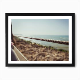 Wire Metal Fence Blocking The Beach Art Print