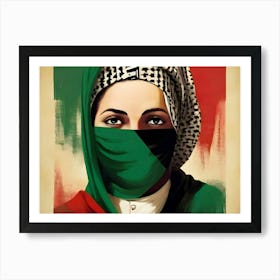 Woman With A Head Scarf Art Print