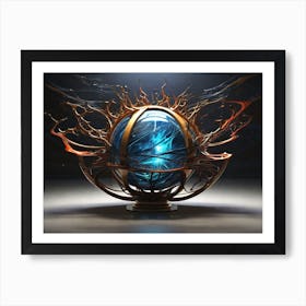 Sphere Of Fire Art Print