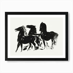 Three Horses 1 Art Print