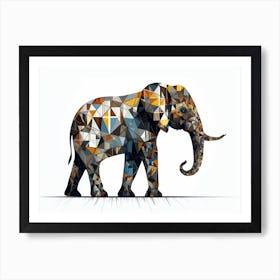 Geometric Elephant 1 Art Print