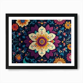 Flower Tapestry Affiche