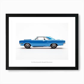 Toy Car 71 Plymouth Road Runner Blue 2 Poster Art Print