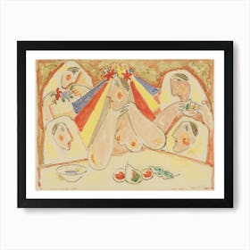 Bride (Bride Among Bridesmaids), Mikuláš Galanda Art Print