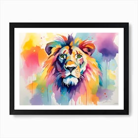Colorful Lion 9 Art Print