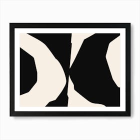 Abstract Black And White Painting Art Print