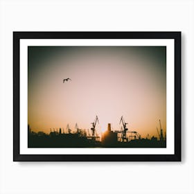 Harbour Giraffes 5 Art Print