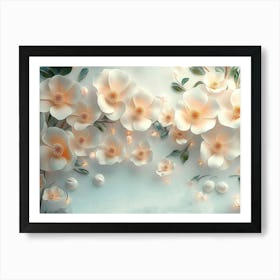 White Magnolia Flowers 2 Art Print