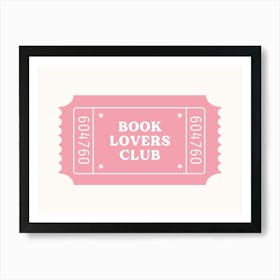 Book Lovers Club Green Poster 1 Art Print