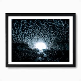 Ice Cave Explorer Art Print