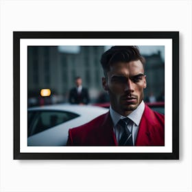 Bussinness Man Red (103) Art Print