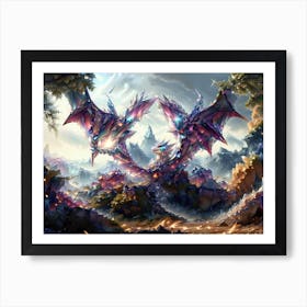 Dragons In The Forest Art Print