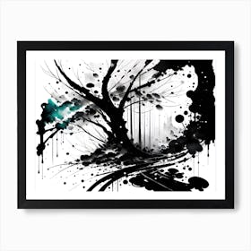 Tree In Black And White Art Print