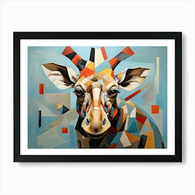 Geometric Giraffe Art Print