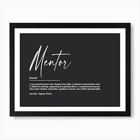 Mentor Definition Art Print Art Print