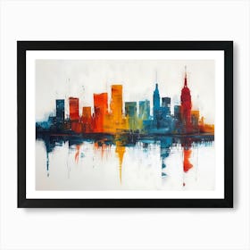 abstract New York cityscape Art Print