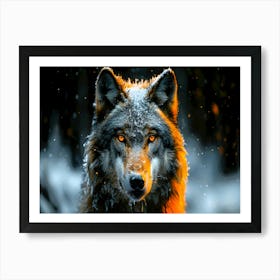 Wolf Yellow Eyes - Wild Wolf Art Print