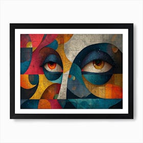 Colorful Chronicles: Abstract Narratives of History and Resilience. Abstract Painting 7 Art Print